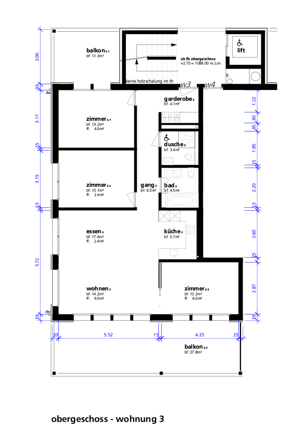 Wohnung 03 - Obergeschoss links - 4.5 Zimmer